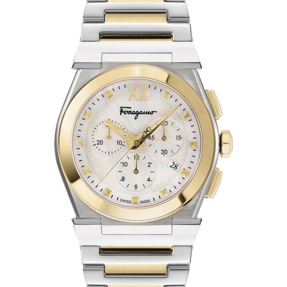 Ferragamo Two Tone 40mm Watch New